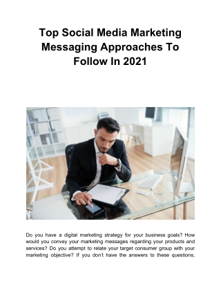 Top Social Media Marketing Messaging Approaches To Follow In 2021