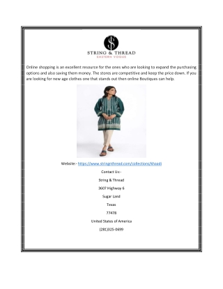 Buy Khaadi Designer Clothing in the USA