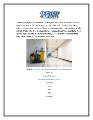Commercial Cleaning Services Eastern Suburbs | Enjoylifeservices.com.au