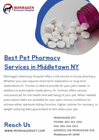 Best Pet Pharmacy Services in Middletown NY