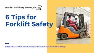 6 Tips for Forklift Safety