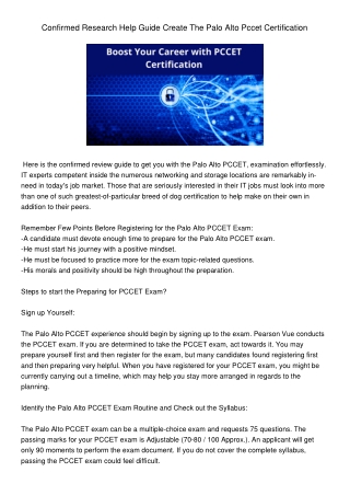 VerifiedStudyHelpGuideToEarnThePaloAltoPccetCertification