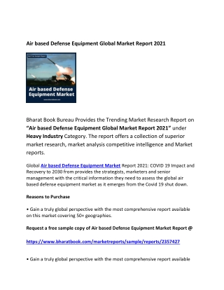 Global Air based Defense Equipment Market Forecast 2021