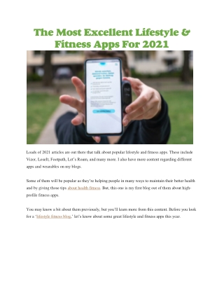 Lifestyle fitness blog