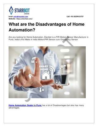 What are the Disadvantages of Home Automation