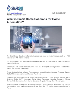 What is Smart Home Solutions for Home Automation
