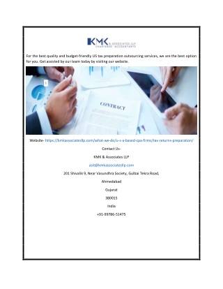 US Tax Preparation Outsourcing | Kmkassociatesllp.com