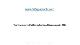 Top Ecommerce Platforms for Small Businesses in 2021