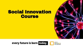 Social Innovation Course – MITID Innovation