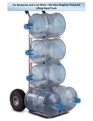 For Breweries and a Lot More—the New Magliner Powered Lifting Hand Truck