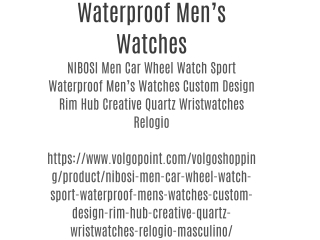 Waterproof Men’s Watches