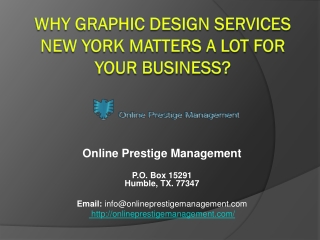 Why Graphic Design Services New York Matters A Lot For Your Business?