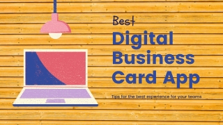 Best Top App For Creating Digital Business Card