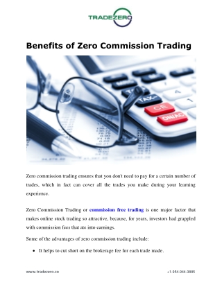 Benefits of Zero Commission Trading