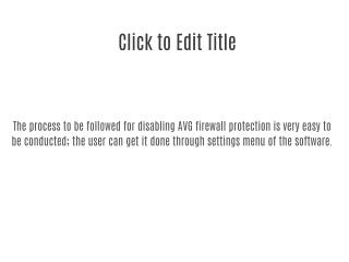 How to disable AVG firewall protection?
