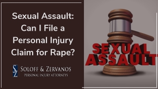 Sexual Assault: Can I File a Personal Injury Claim for Rape?