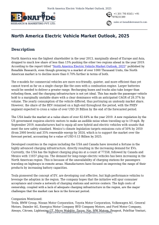 North America Electric Vehicle Market Outlook, 2025