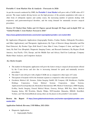 COVID-19 Impact on Global Portable C-Arm Market