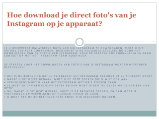 Instagram Bellen als je niets weet van een goede service, kom dan hier