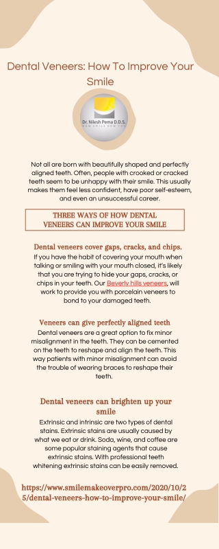 Dental Veneers: How To Improve Your Smile