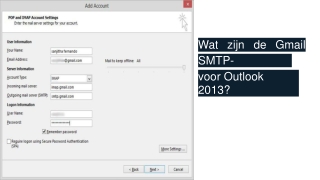 Wat zijn de Gmail SMTP-instellingen voor Outlook 2013?