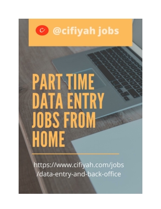 Part time data entry jobs from home