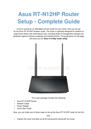 Simple Steps: Asus RT-N12HP Router Setup | Quick Internet Setup