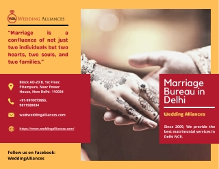 One of The Top Marriage Bureau in Delhi