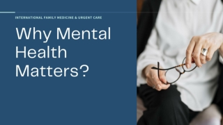 Why Mental Health Matters?
