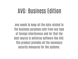 AVG: Business Edition