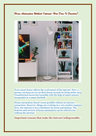 Home Automation Without Internet: How Does It Function?