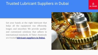 Trusted Lubricant Suppliers in Dubai