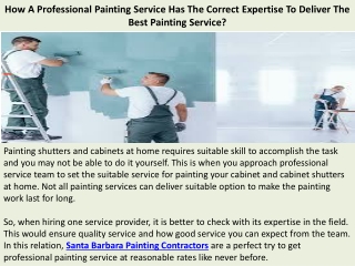 How A Professional Painting Service Has The Correct Expertise To Deliver The Best Painting Service?