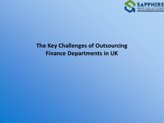 The Key Challenges of Outsourcing Finance Departments in UK