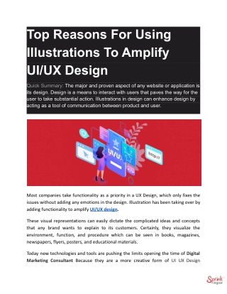 Top Reasons For Using Illustrations To Amplify UI/UX Design