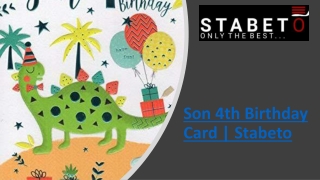 Son 4th Birthday Card | Stabeto