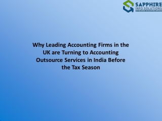 Why Leading Accounting Firms in the UK are Turning to Accounting Outsource Services in India Before the Tax Season