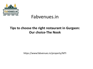 Tips to choose the right restaurant in Gurgaon: Our choice-The Nook