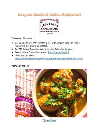 Sangam Tandoori Indian Restaurant