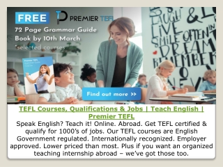 TEFL Courses, Qualifications & Jobs | Teach English | Premier TEFL