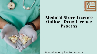 Apply Drug License| Medical Store Licence Online | Drug License Process