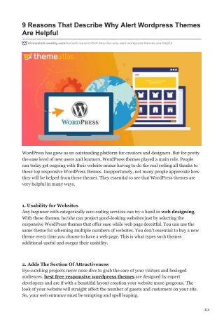9 Reasons That Describe Why Alert Wordpress Themes Are Helpful
