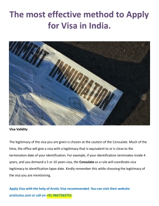 The most effective method to Apply for Visa in India.