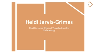 Heidi Jarvis-Grimes - Highly Skilled in Developing Cross-functional Teams