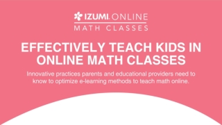 Effectively Teach Kids in Online Math Classes