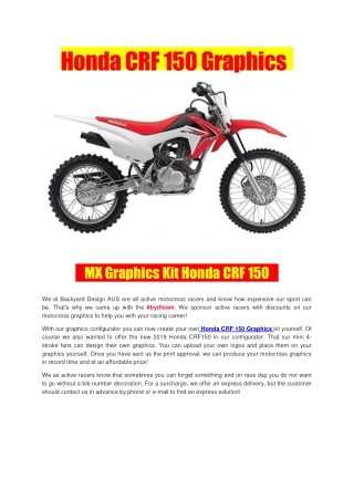 Honda CRF 150 Graphics