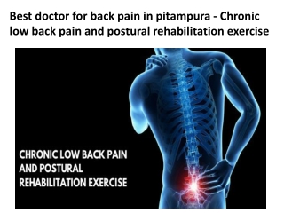 Best doctor for back pain in pitampura - Chronic low back pain and postural rehabilitation exercise