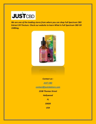 CBD Oil Store | Justcbdstore.com