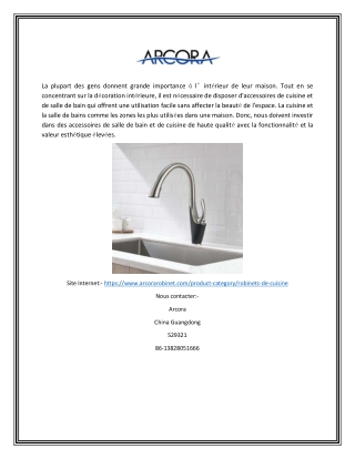 Boutique pour robinet de cuisine douche | Arcorarobinet.com