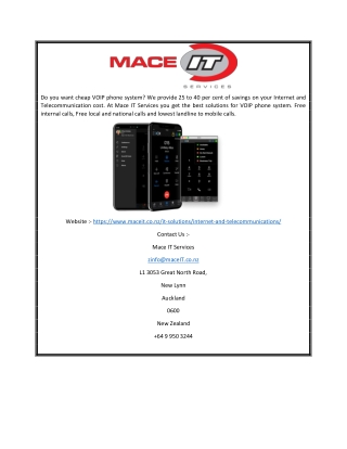 Find Cheap VOIP Phone System At Mace IT Services In Best Prices